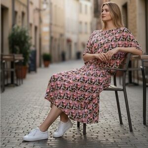 Boden Flutter Sleeve Dress Size 12